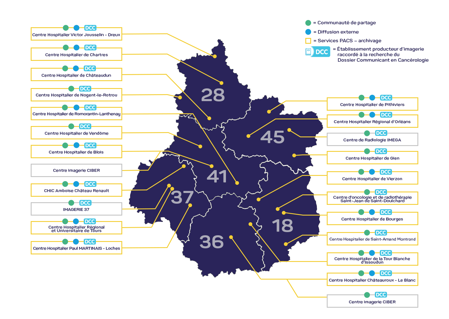 Carto des établissements équipés en avril 2026